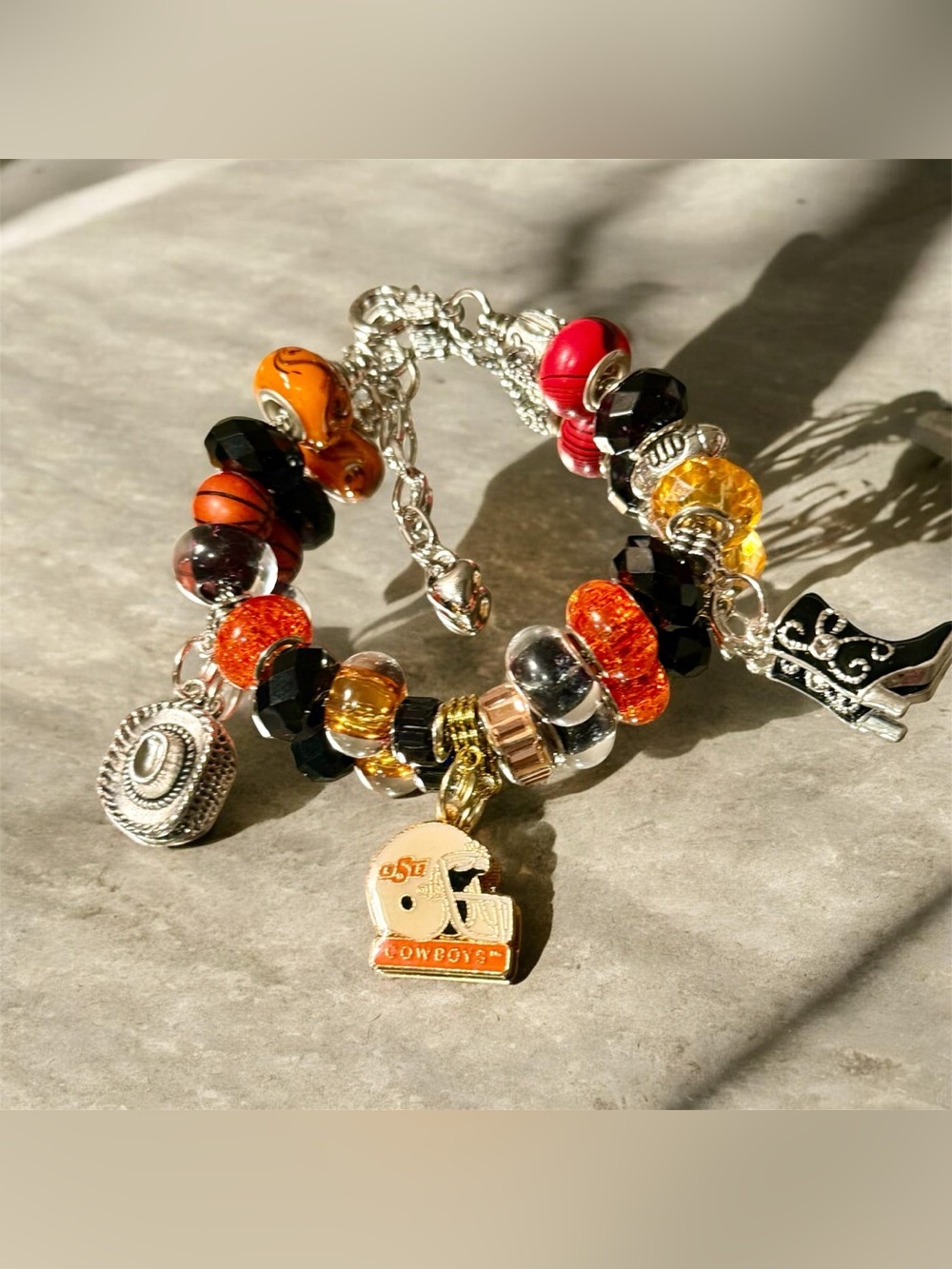 OSU Cowboys Charm Bracelet